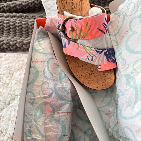 BareTraps Pink and Blue Sandals - Picture 4 of 4